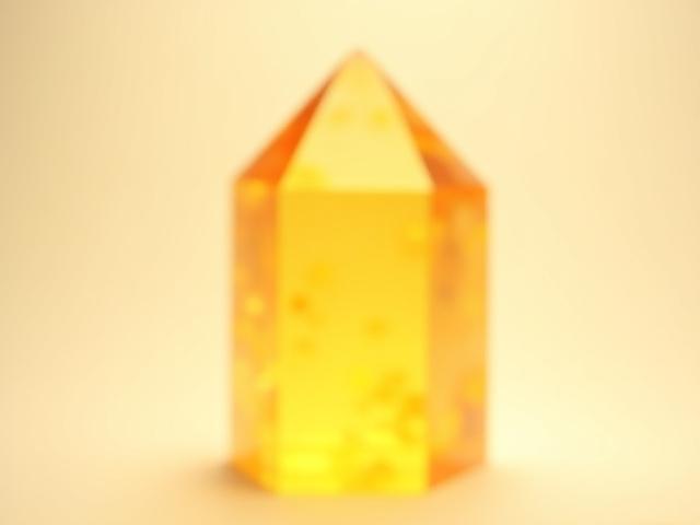 Punta de Citrino natural, color miel