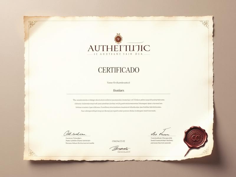 Ejemplo de Certificado de Autenticidad de Cuarzo Café